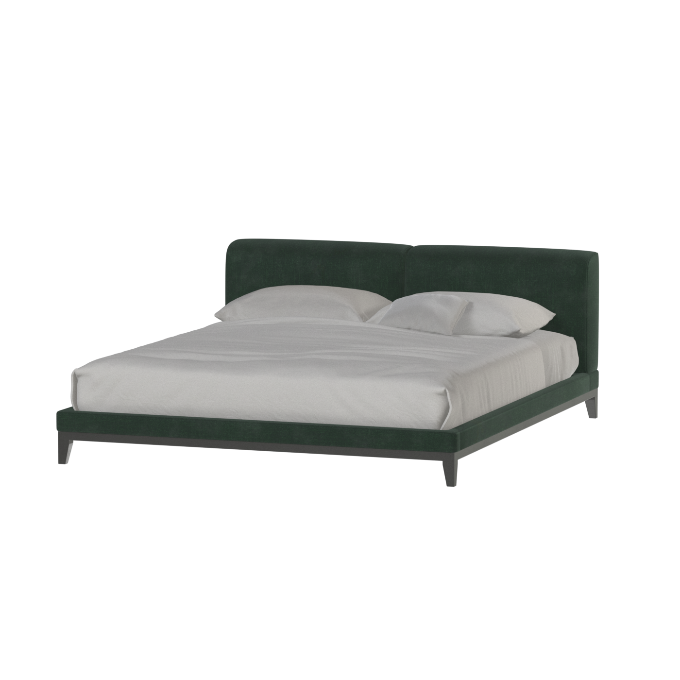 Infinity Upholstered Double Bed with Elegant Headboard