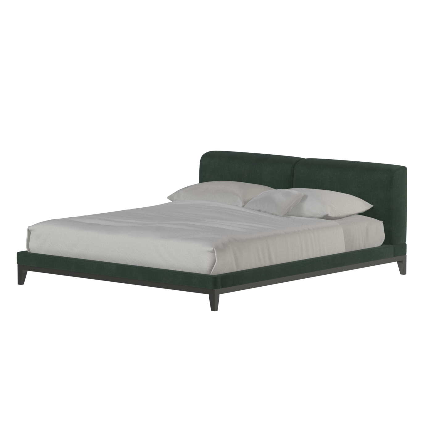 Infinity Upholstered Double Bed with Elegant Headboard
