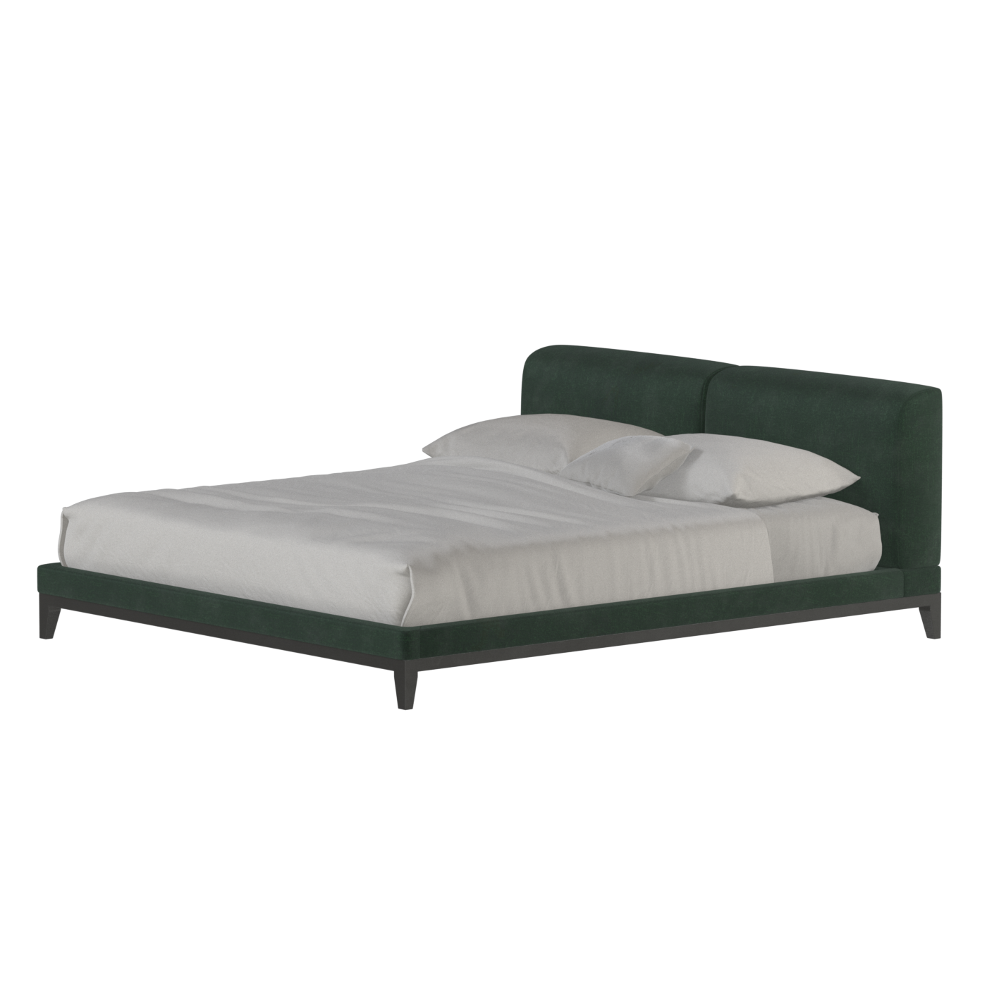 Infinity Upholstered Double Bed with Elegant Headboard