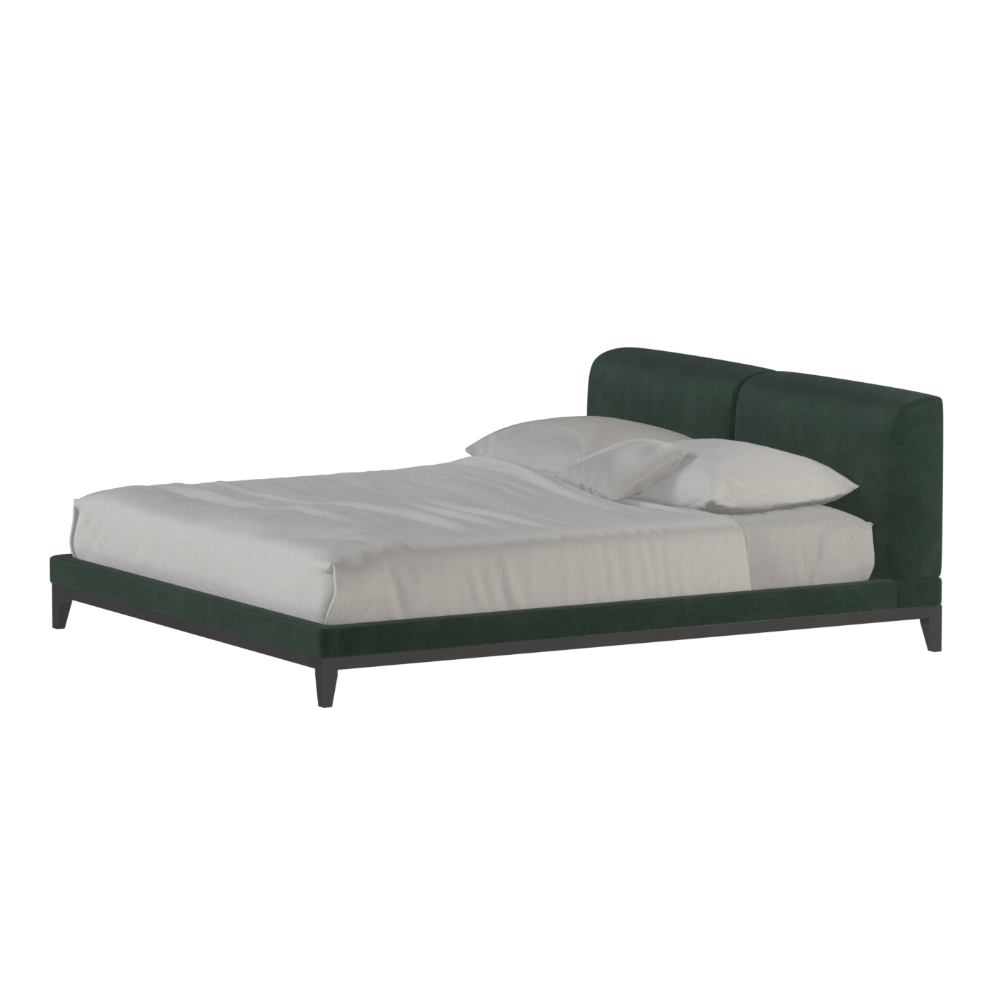 Infinity Upholstered Double Bed with Elegant Headboard