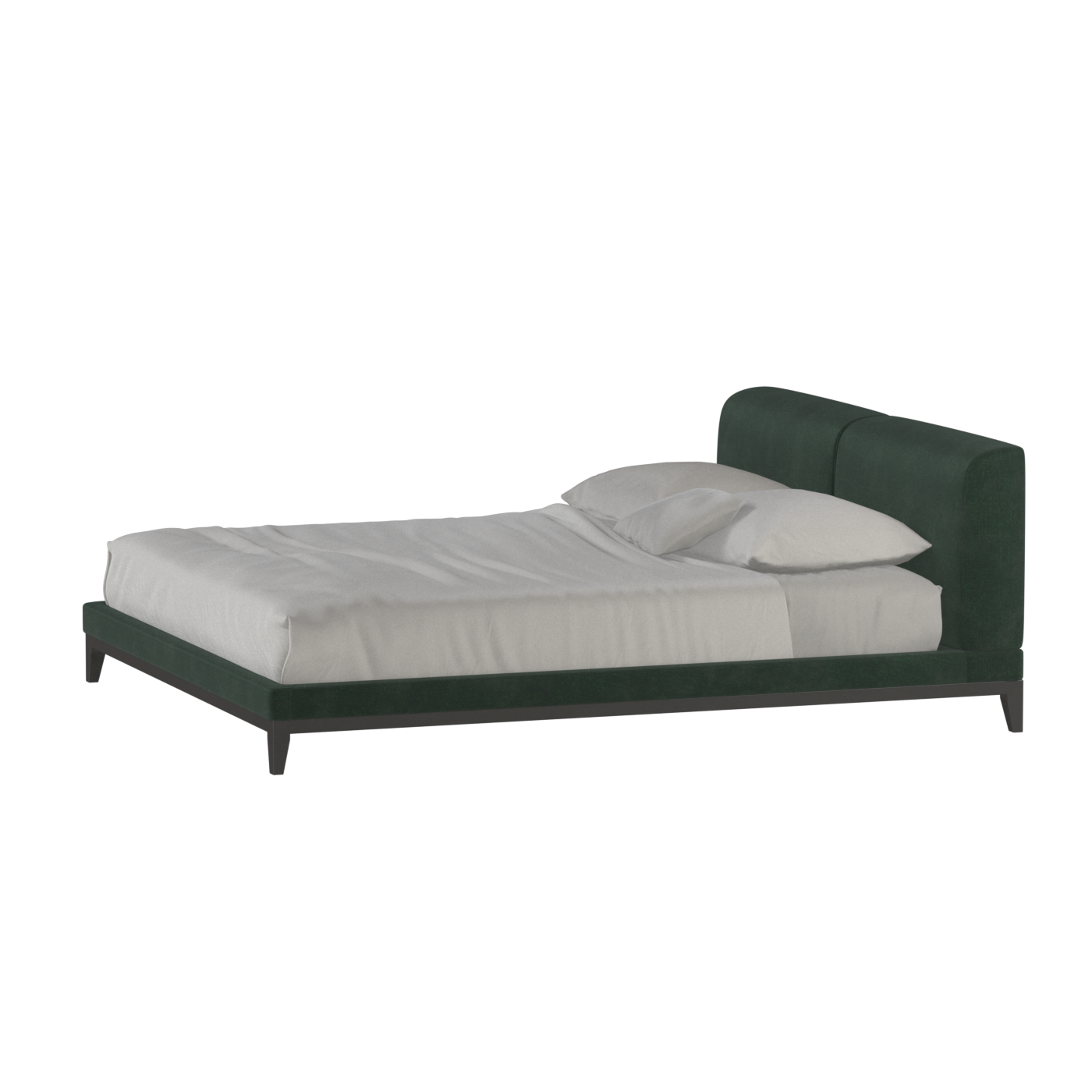 Infinity Upholstered Double Bed with Elegant Headboard