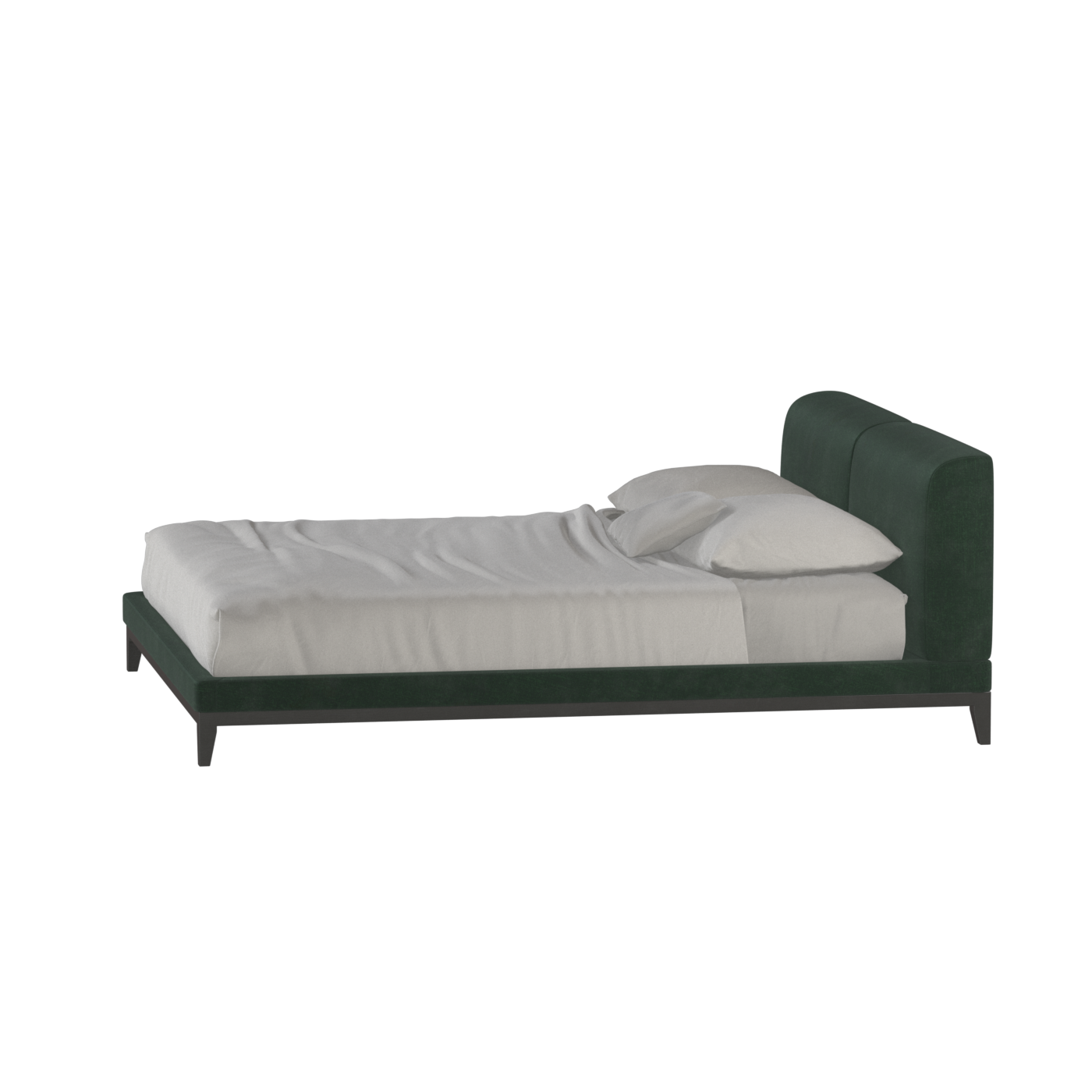 Infinity Upholstered Double Bed with Elegant Headboard