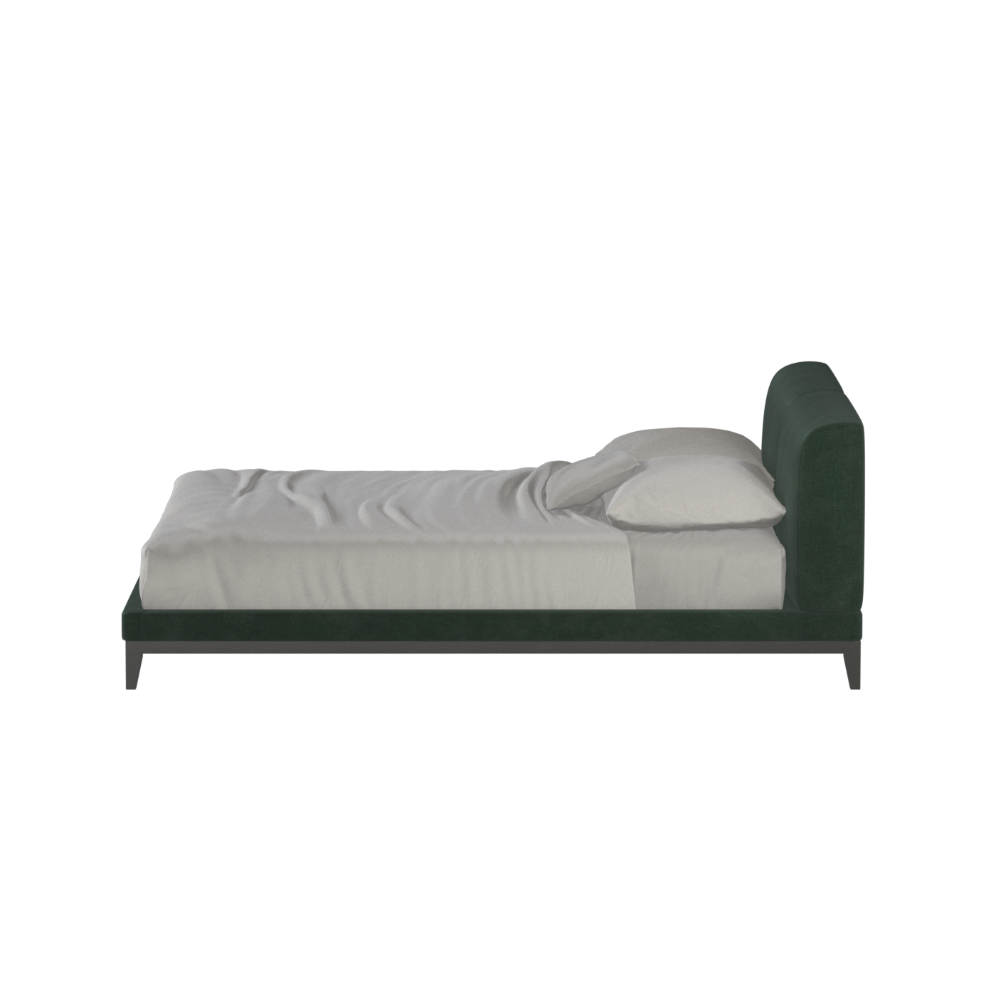 Infinity Upholstered Double Bed with Elegant Headboard