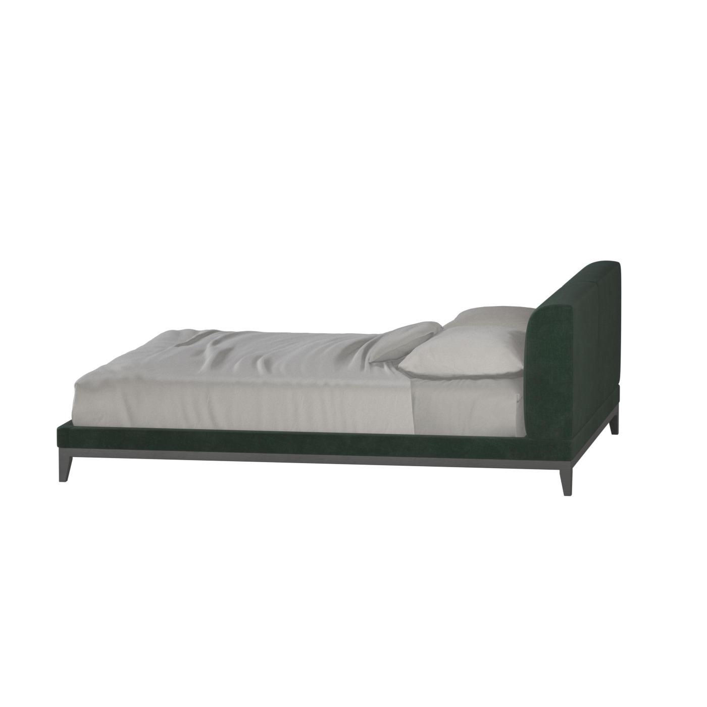 Infinity Upholstered Double Bed with Elegant Headboard