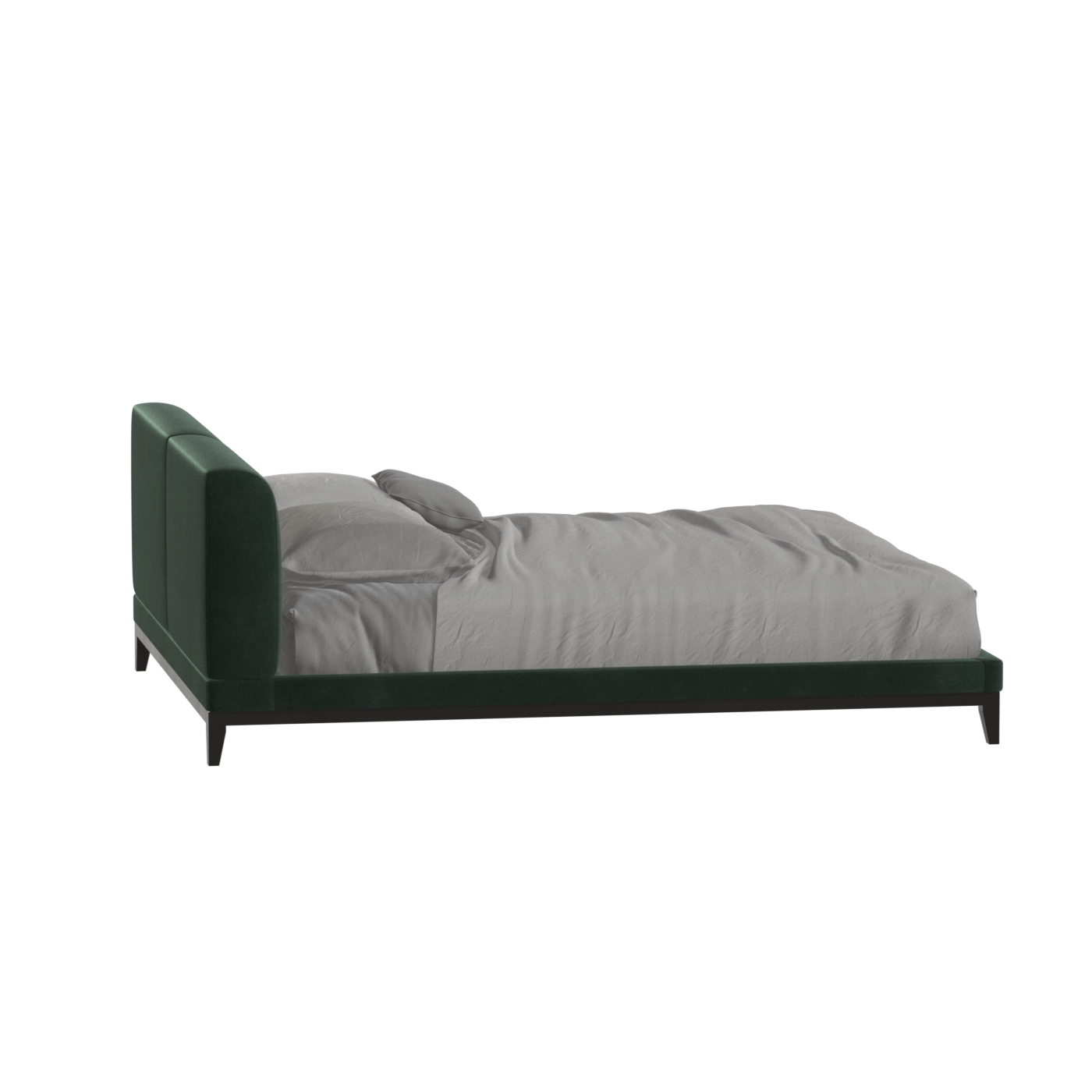 Infinity Upholstered Double Bed with Elegant Headboard