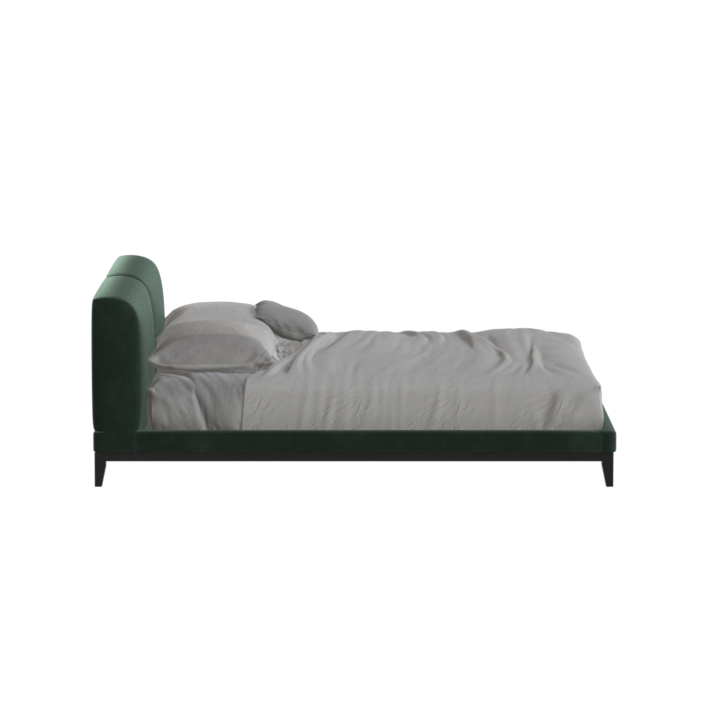 Infinity Upholstered Double Bed with Elegant Headboard