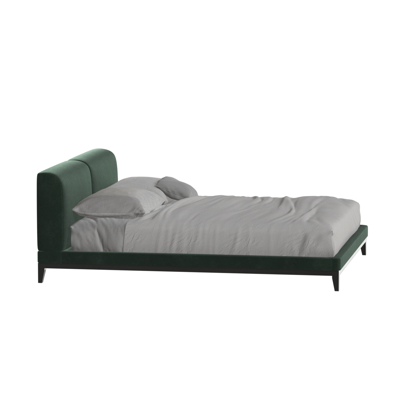 Infinity Upholstered Double Bed with Elegant Headboard