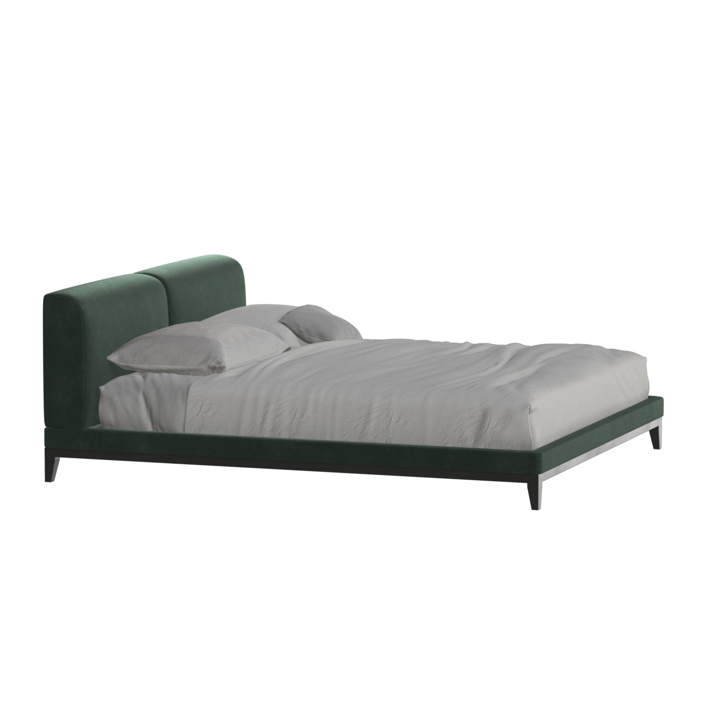 Infinity Upholstered Double Bed with Elegant Headboard