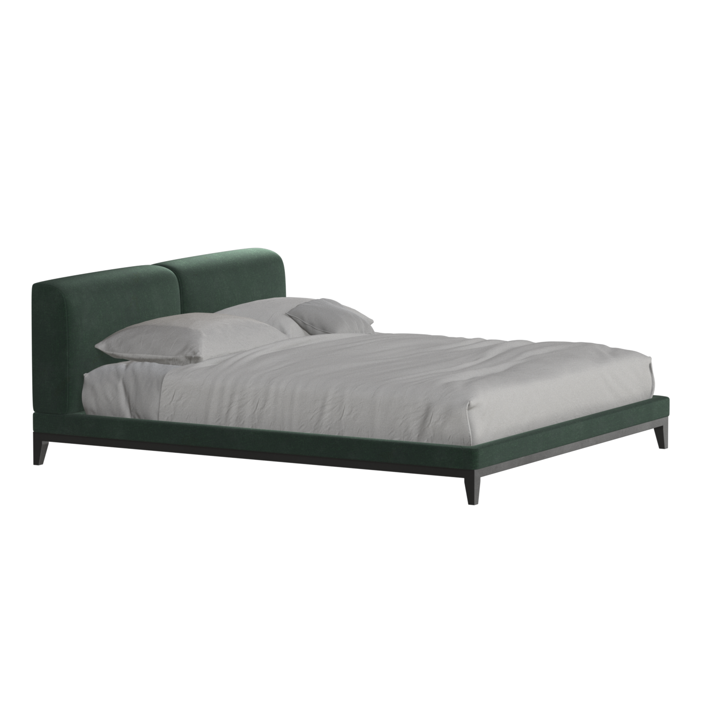 Infinity Upholstered Double Bed with Elegant Headboard