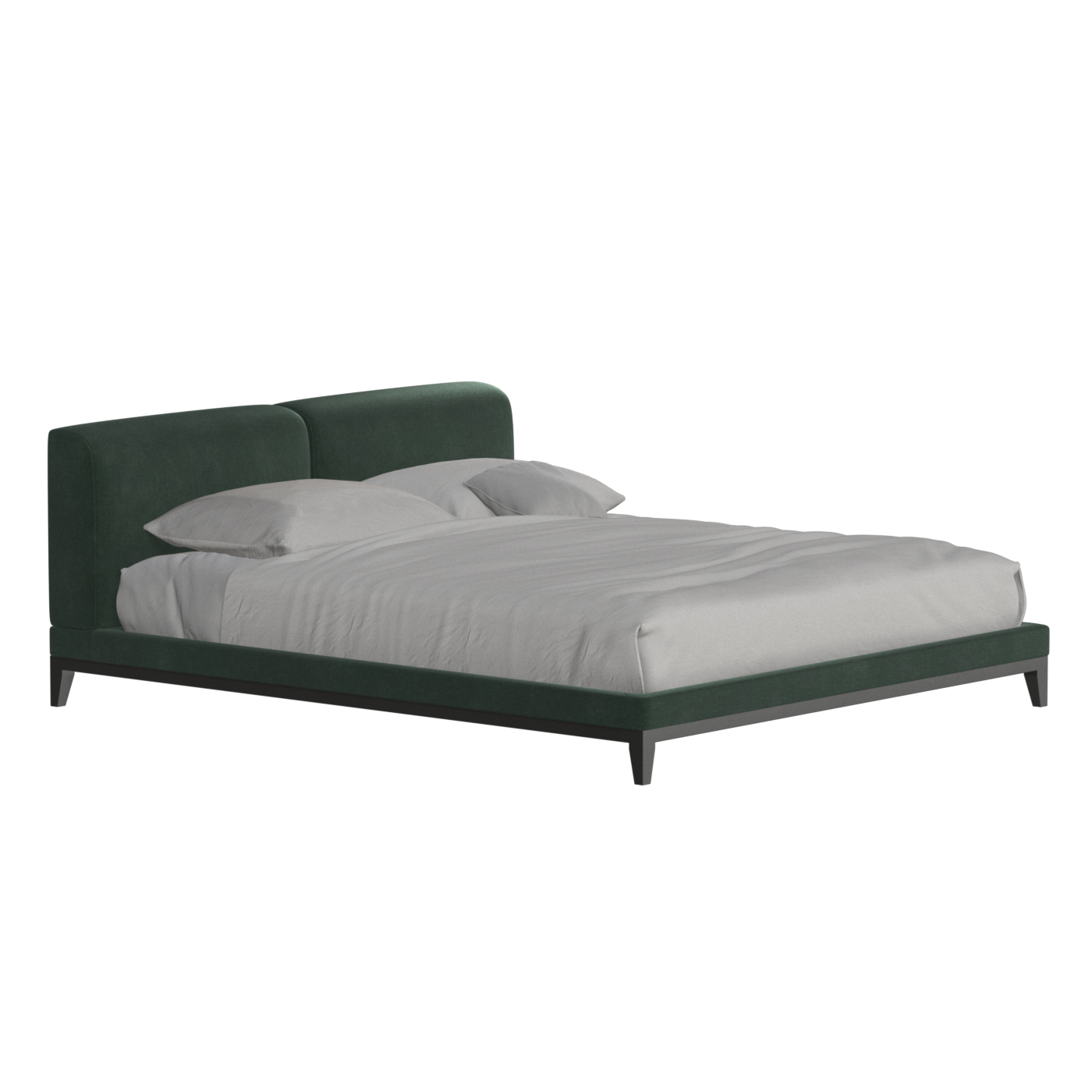 Infinity Upholstered Double Bed with Elegant Headboard