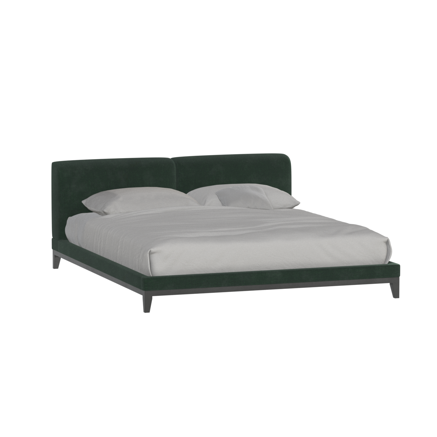 Infinity Upholstered Double Bed with Elegant Headboard