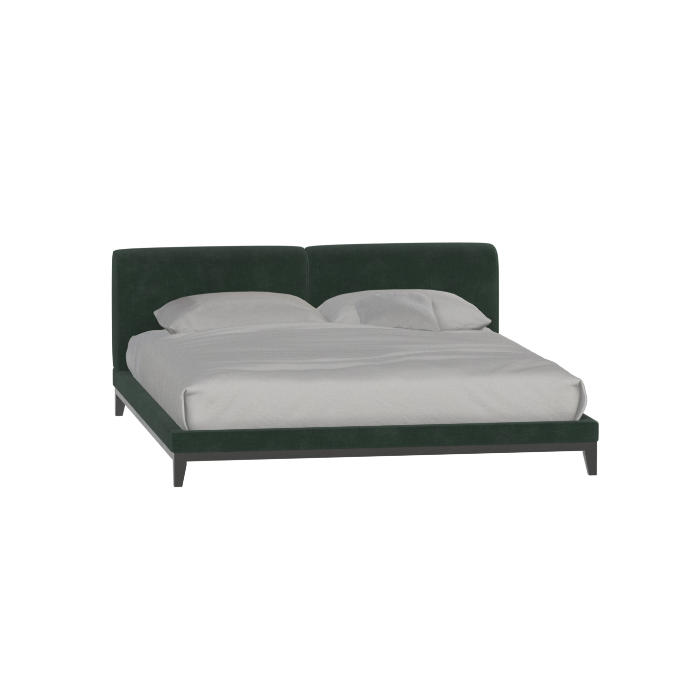 Infinity Upholstered Double Bed with Elegant Headboard