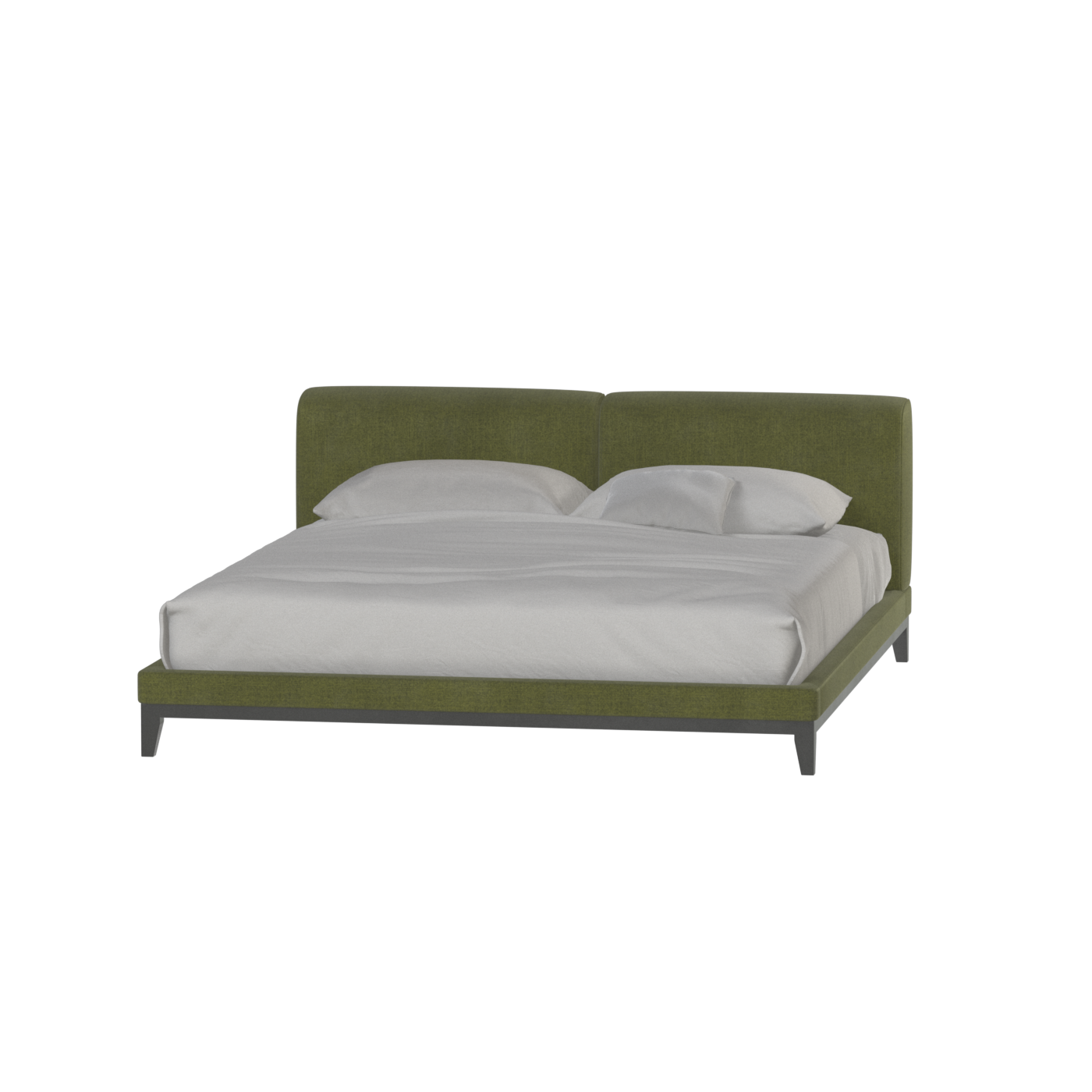 Infinity Upholstered Double Bed with Elegant Headboard