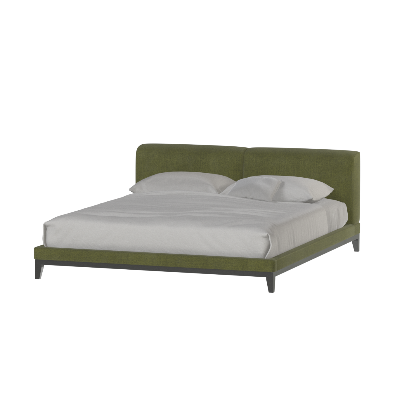 Infinity Upholstered Double Bed with Elegant Headboard