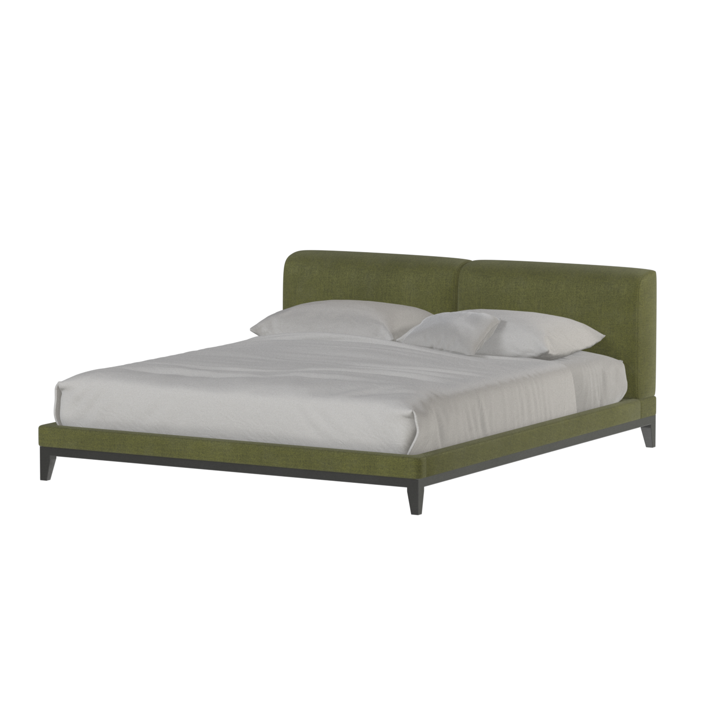Infinity Upholstered Double Bed with Elegant Headboard