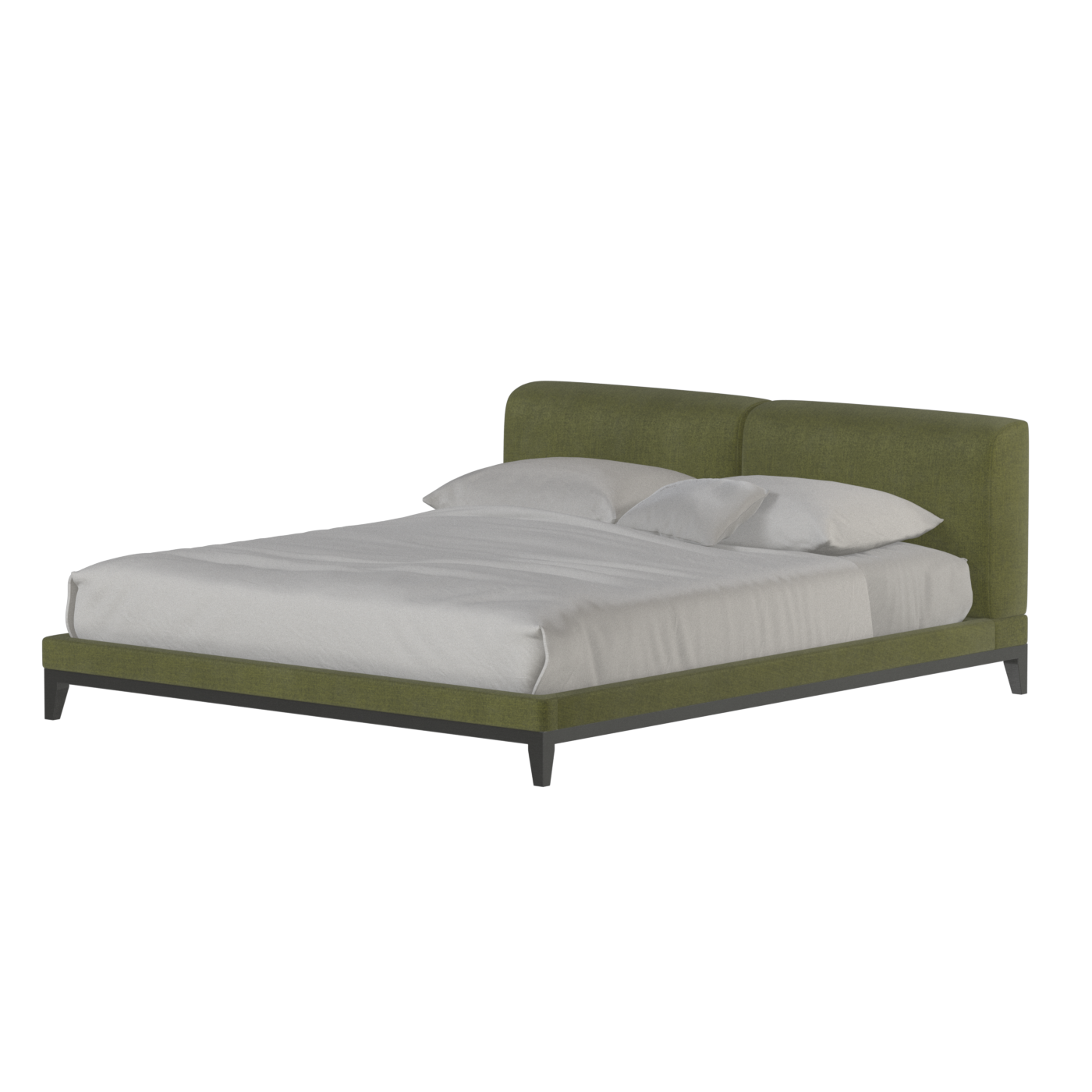 Infinity Upholstered Double Bed with Elegant Headboard
