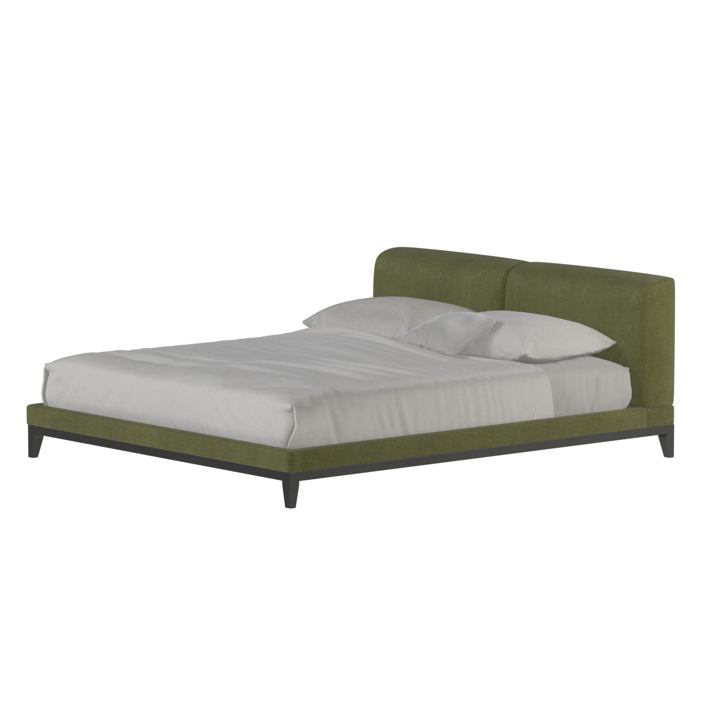 Infinity Upholstered Double Bed with Elegant Headboard