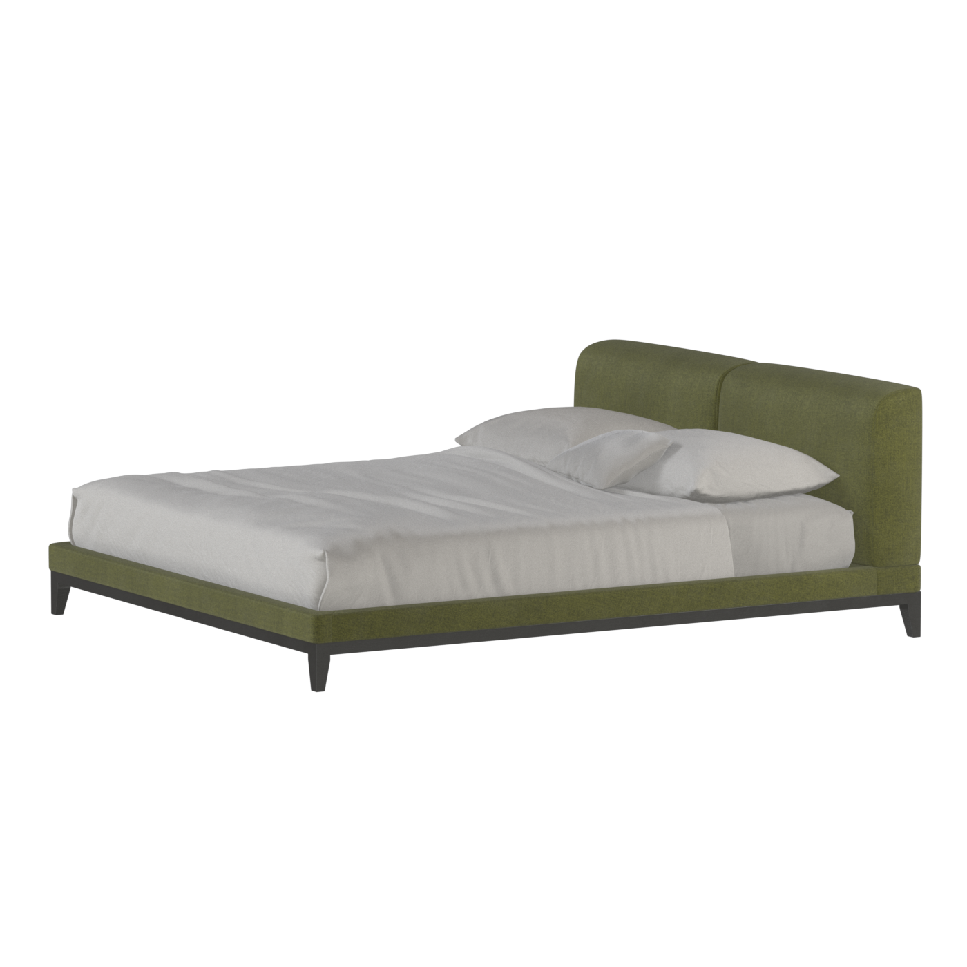 Infinity Upholstered Double Bed with Elegant Headboard