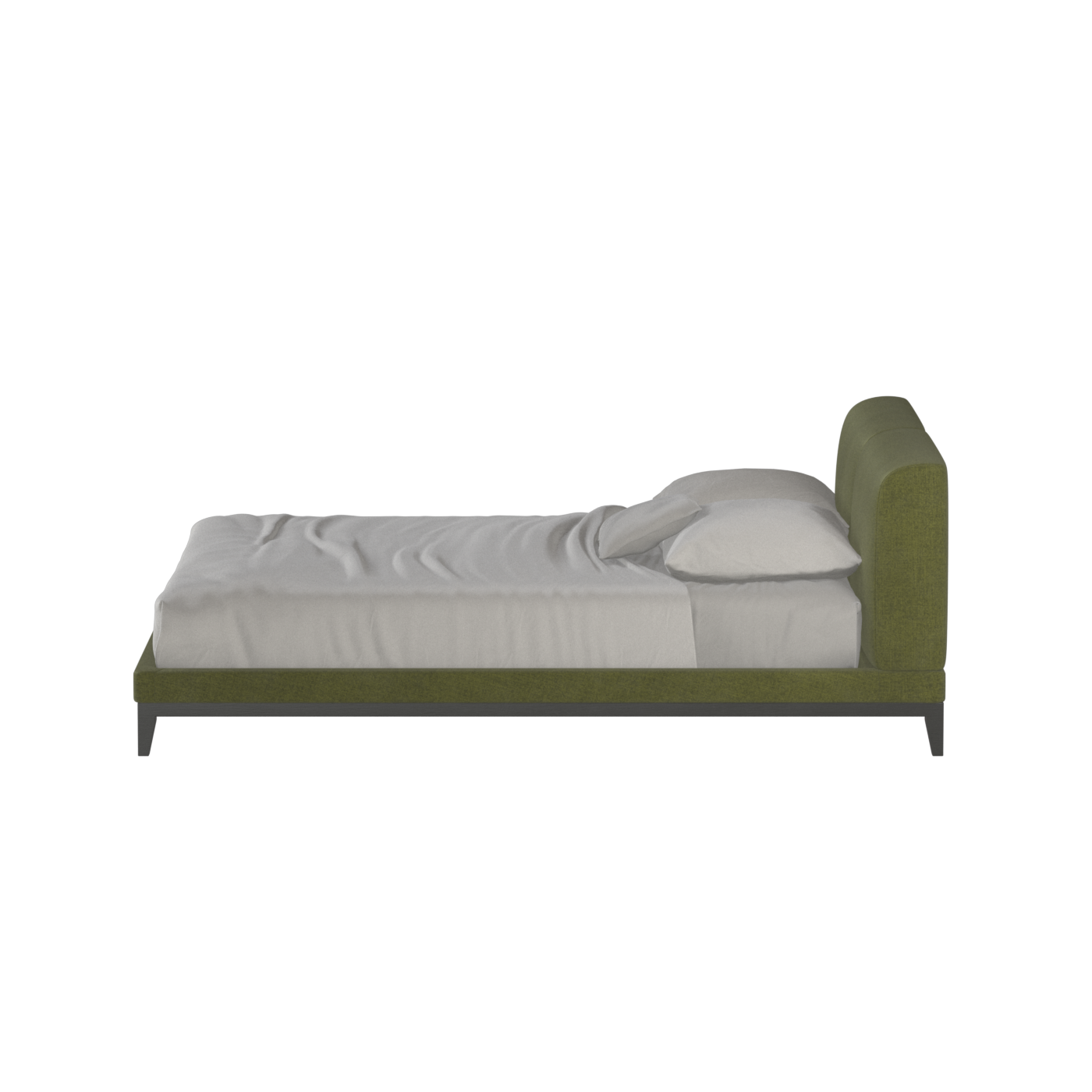 Infinity Upholstered Double Bed with Elegant Headboard