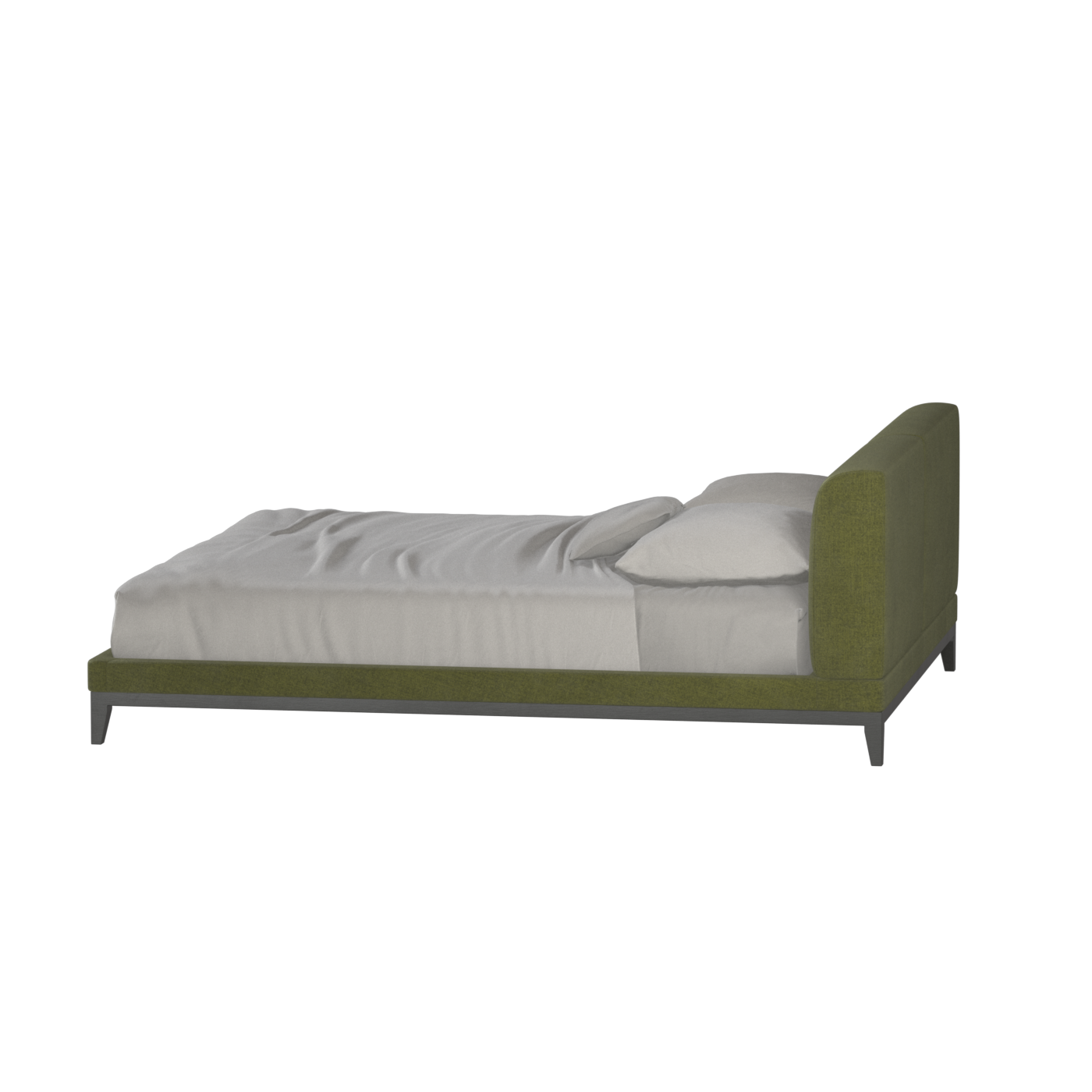 Infinity Upholstered Double Bed with Elegant Headboard
