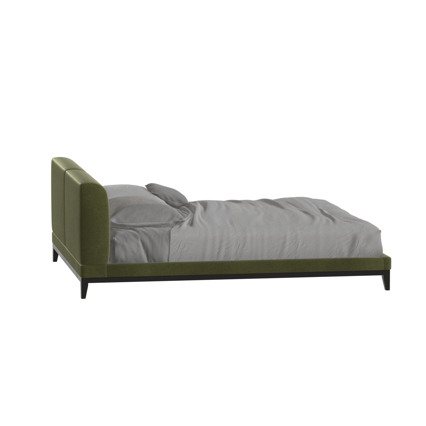Infinity Upholstered Double Bed with Elegant Headboard