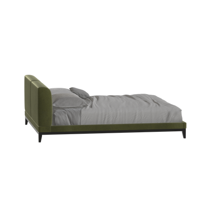 Infinity Upholstered Double Bed with Elegant Headboard