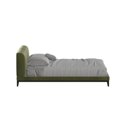 Infinity Upholstered Double Bed with Elegant Headboard