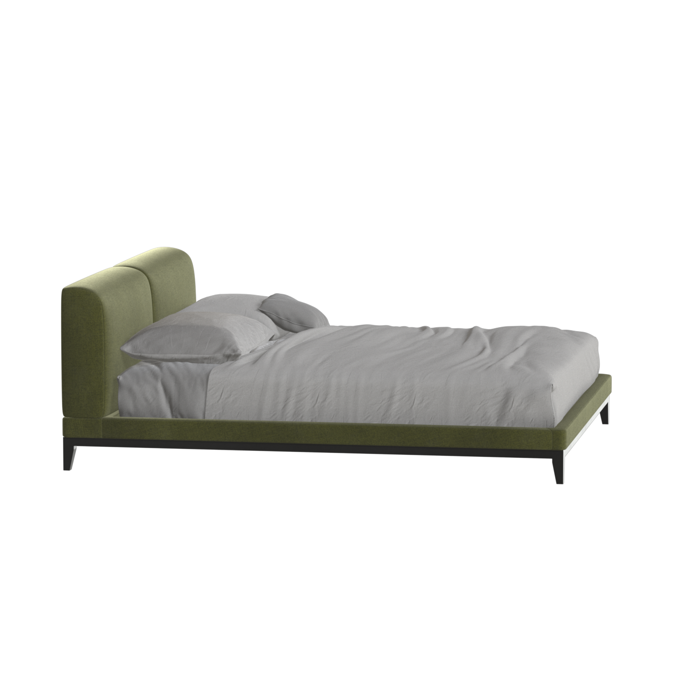 Infinity Upholstered Double Bed with Elegant Headboard