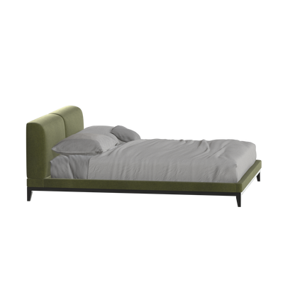 Infinity Upholstered Double Bed with Elegant Headboard