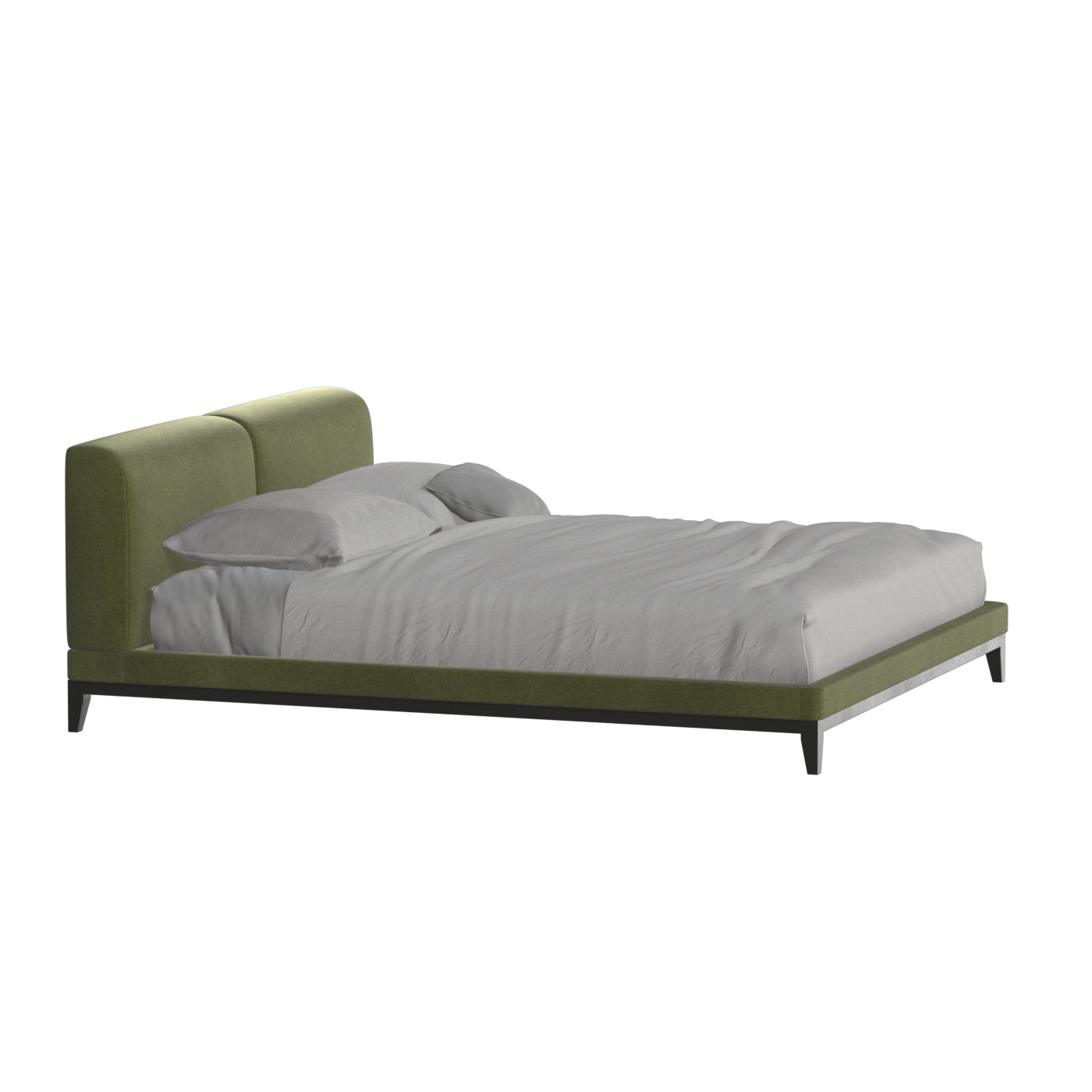 Infinity Upholstered Double Bed with Elegant Headboard