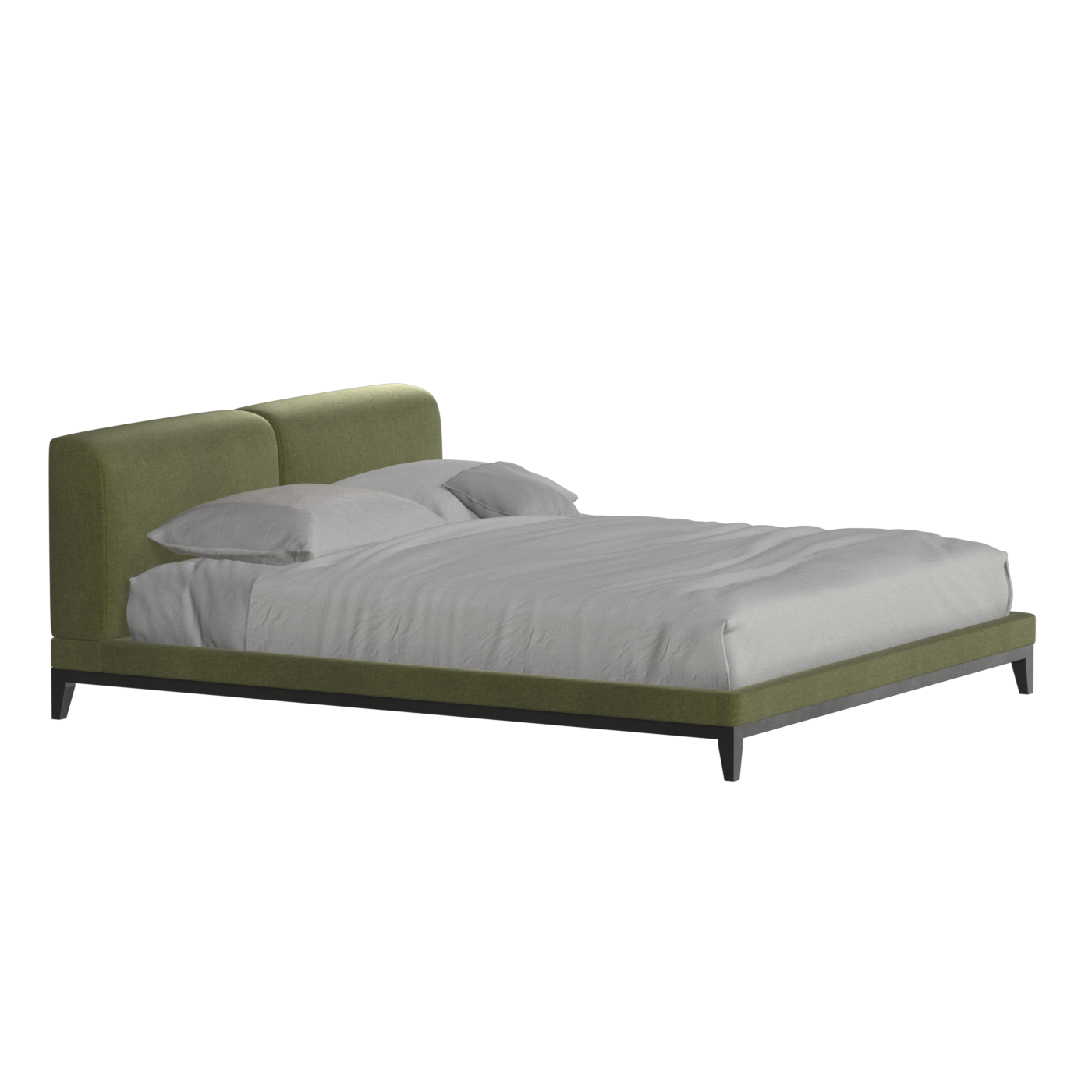 Infinity Upholstered Double Bed with Elegant Headboard