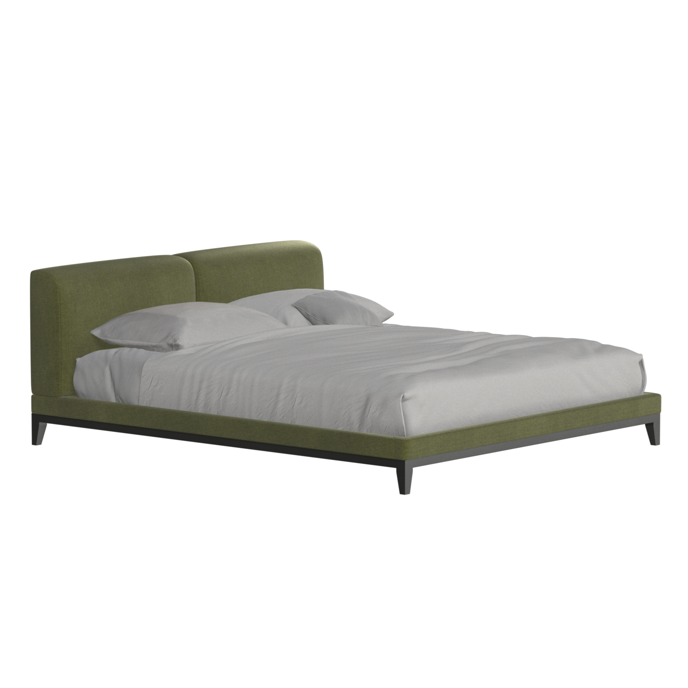 Infinity Upholstered Double Bed with Elegant Headboard