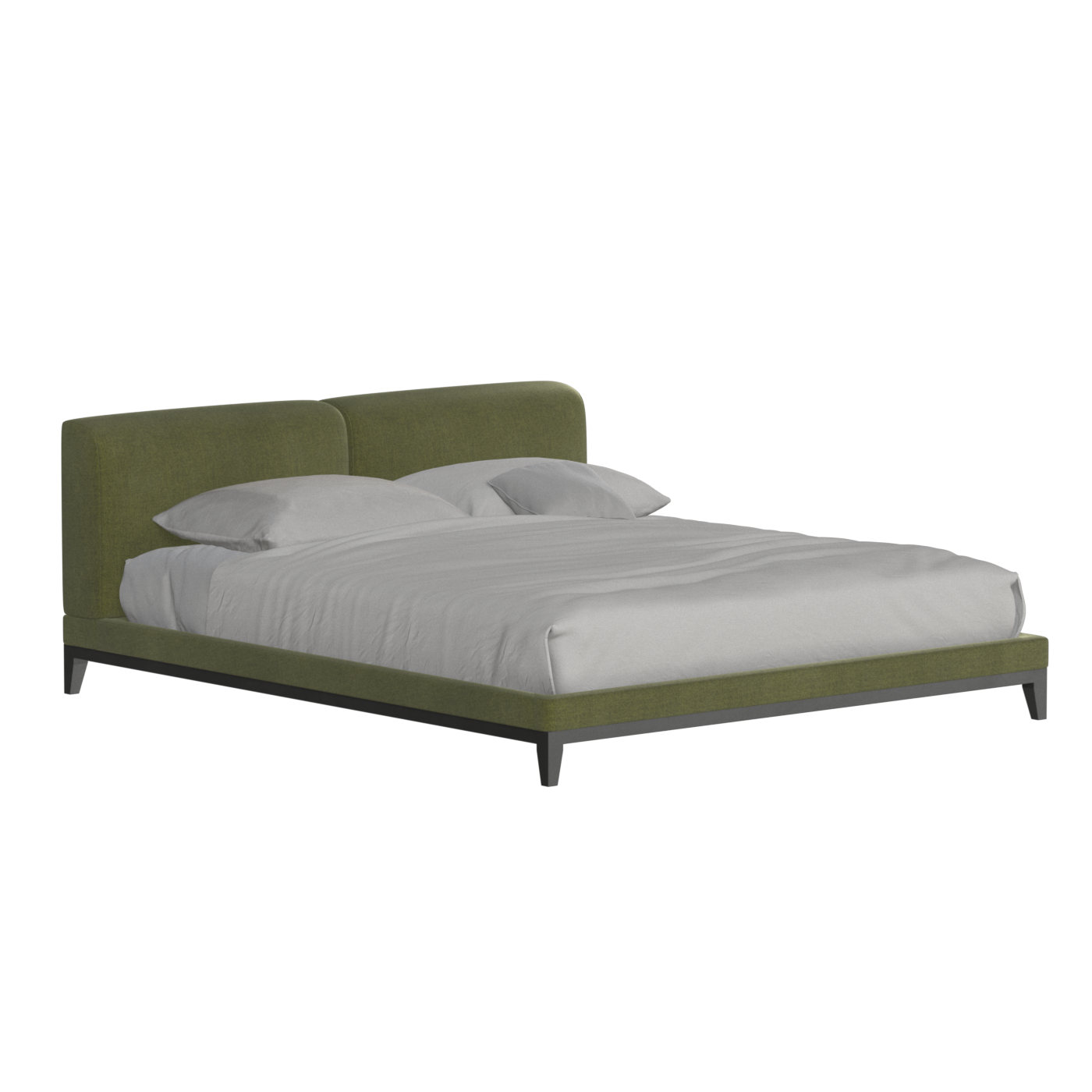Infinity Upholstered Double Bed with Elegant Headboard