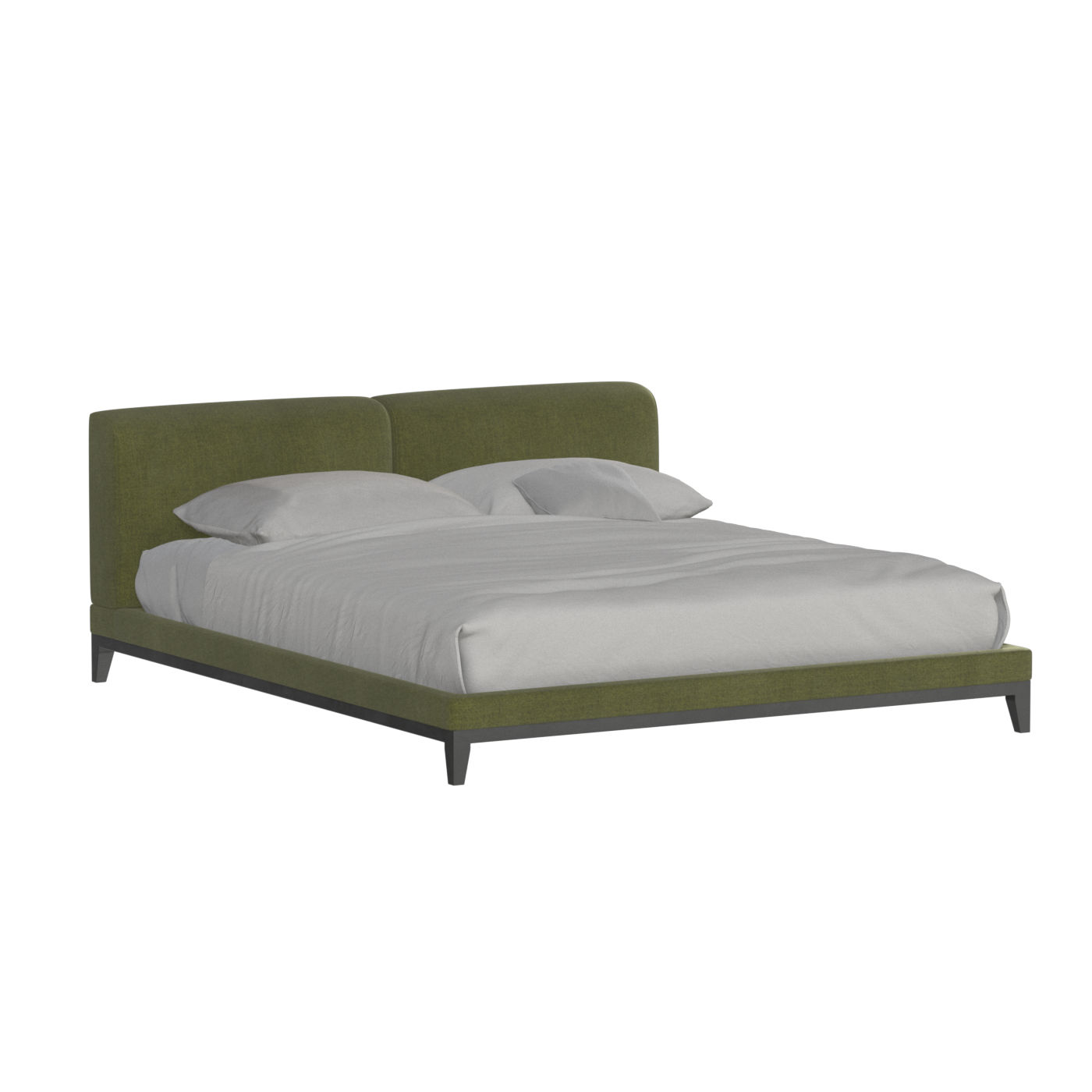 Infinity Upholstered Double Bed with Elegant Headboard