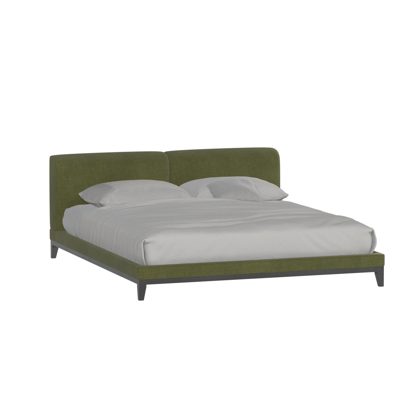 Infinity Upholstered Double Bed with Elegant Headboard