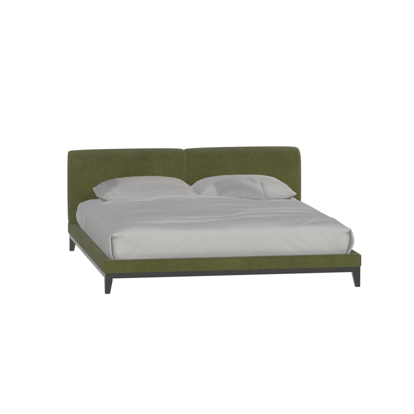 Infinity Upholstered Double Bed with Elegant Headboard