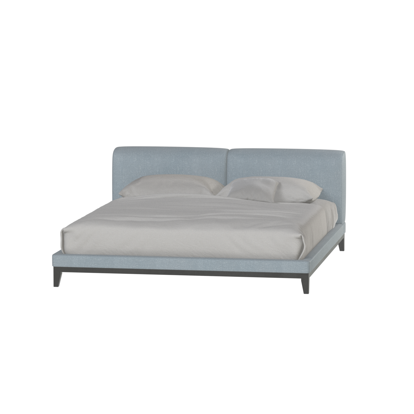 Infinity Upholstered Double Bed with Elegant Headboard