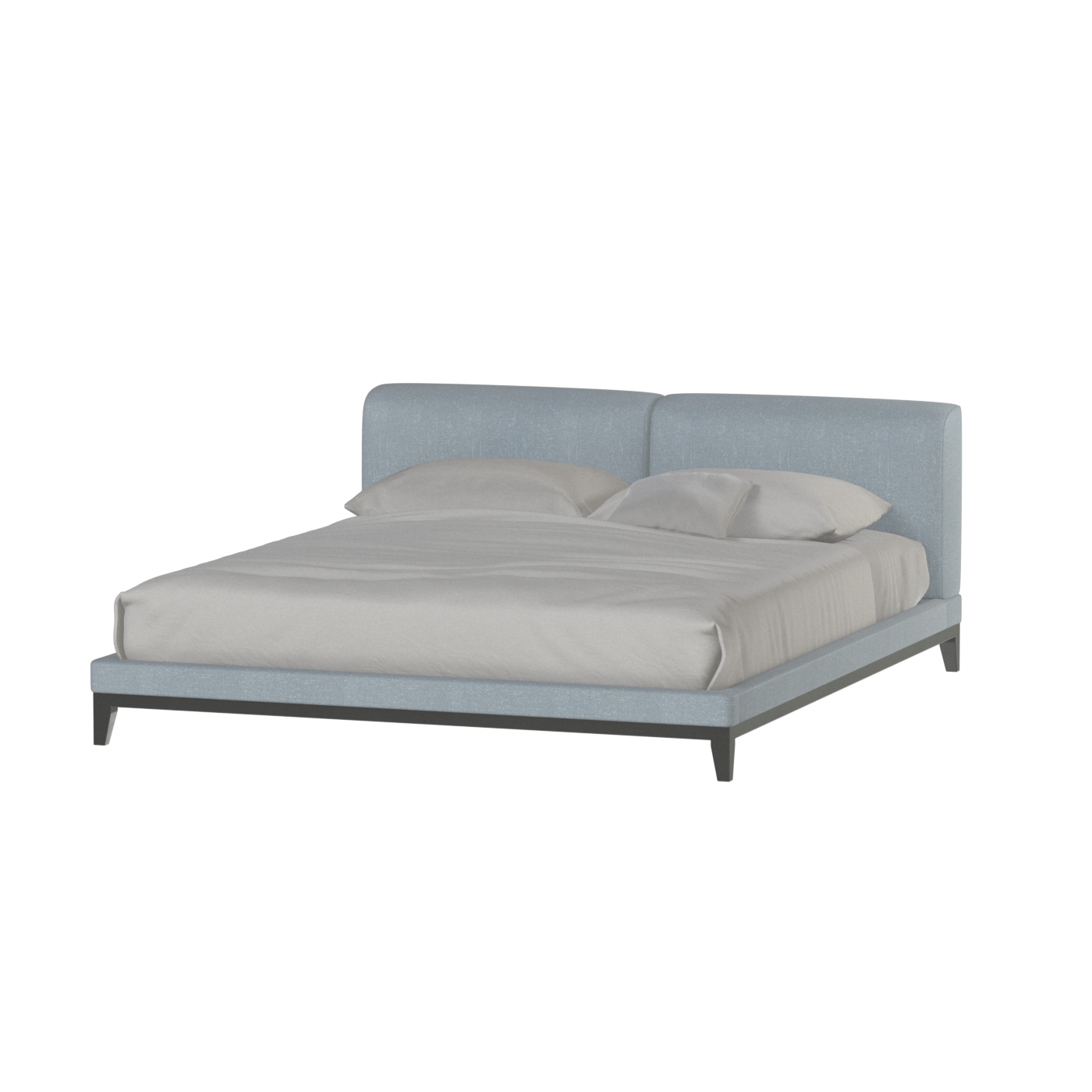 Infinity Upholstered Double Bed with Elegant Headboard
