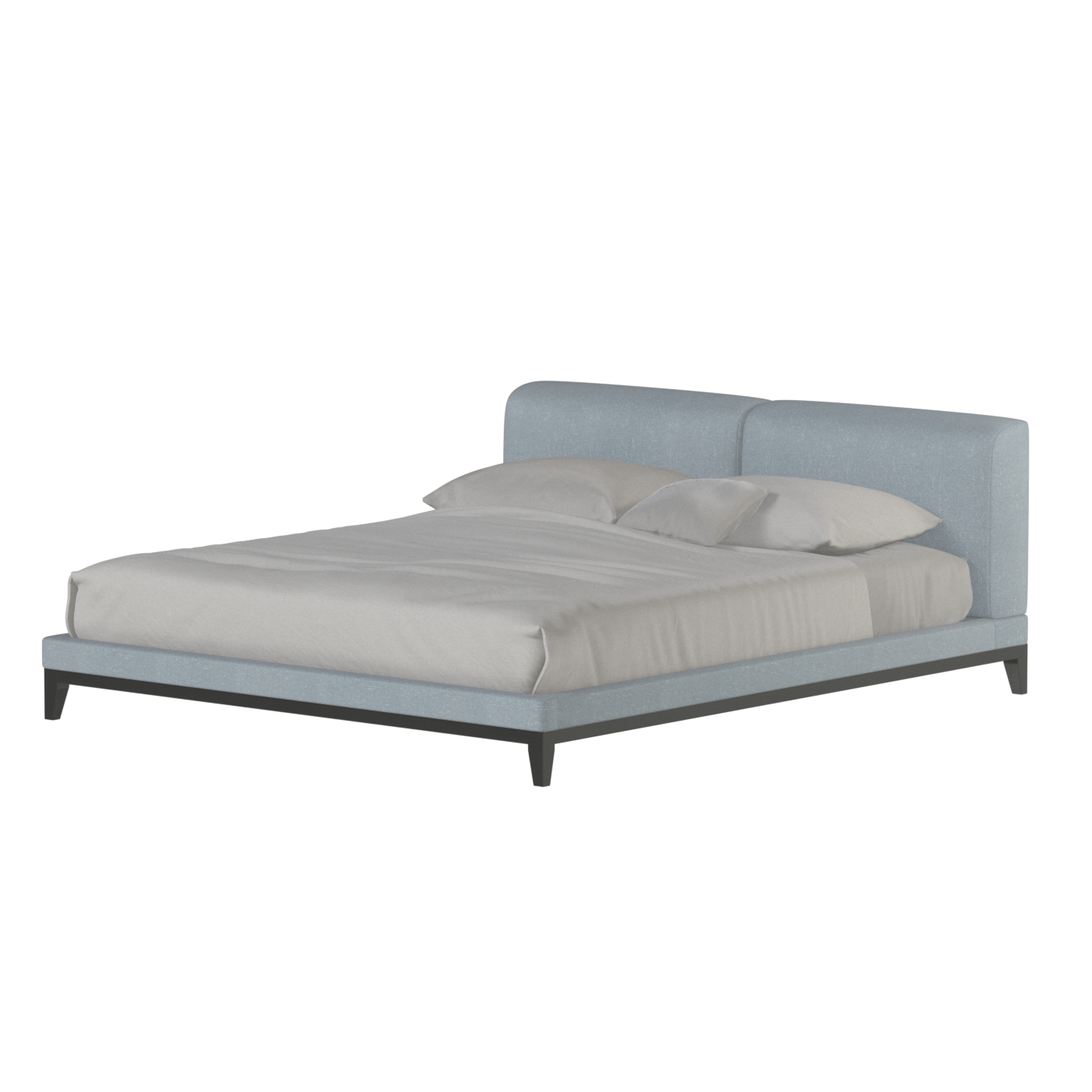 Infinity Upholstered Double Bed with Elegant Headboard
