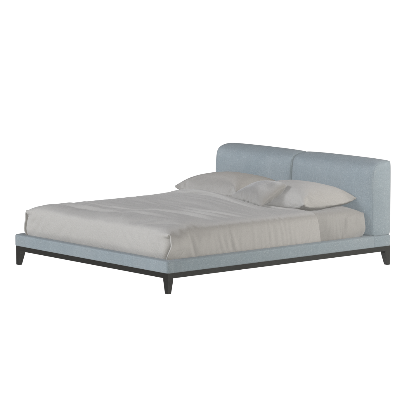 Infinity Upholstered Double Bed with Elegant Headboard