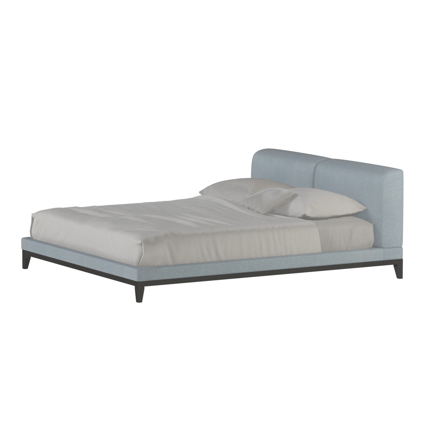 Infinity Upholstered Double Bed with Elegant Headboard