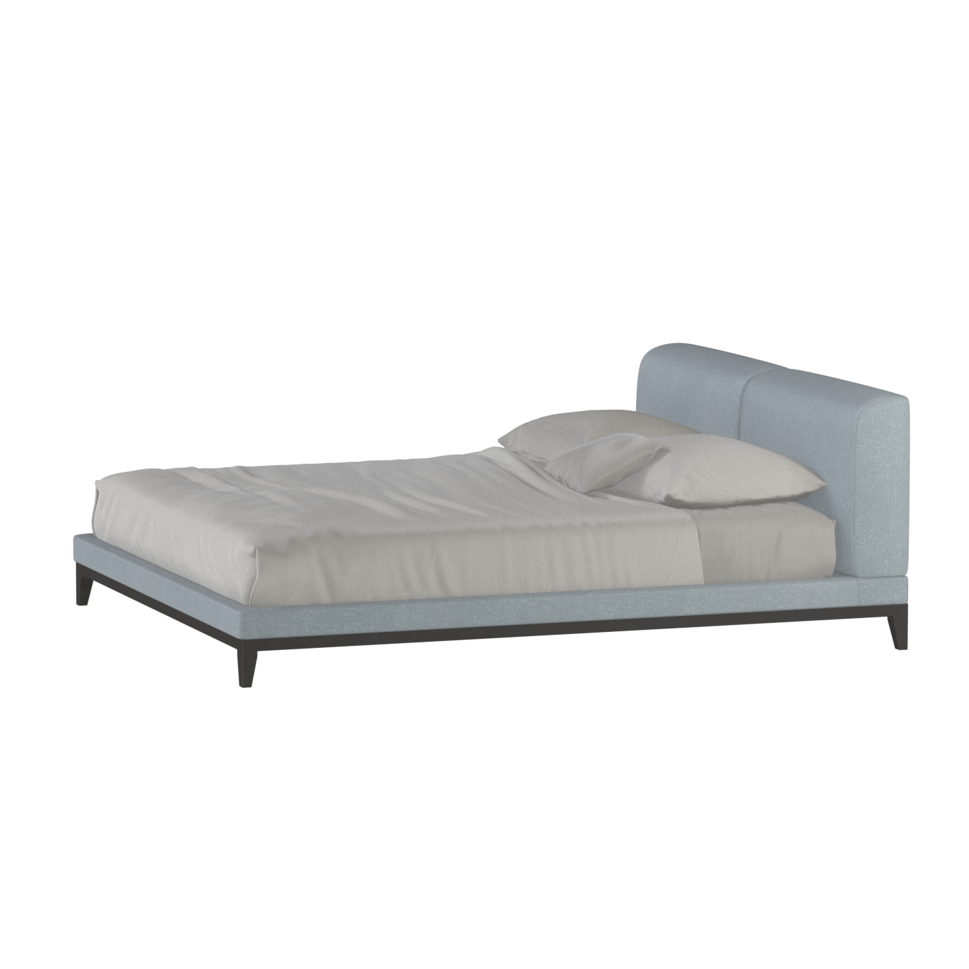 Infinity Upholstered Double Bed with Elegant Headboard