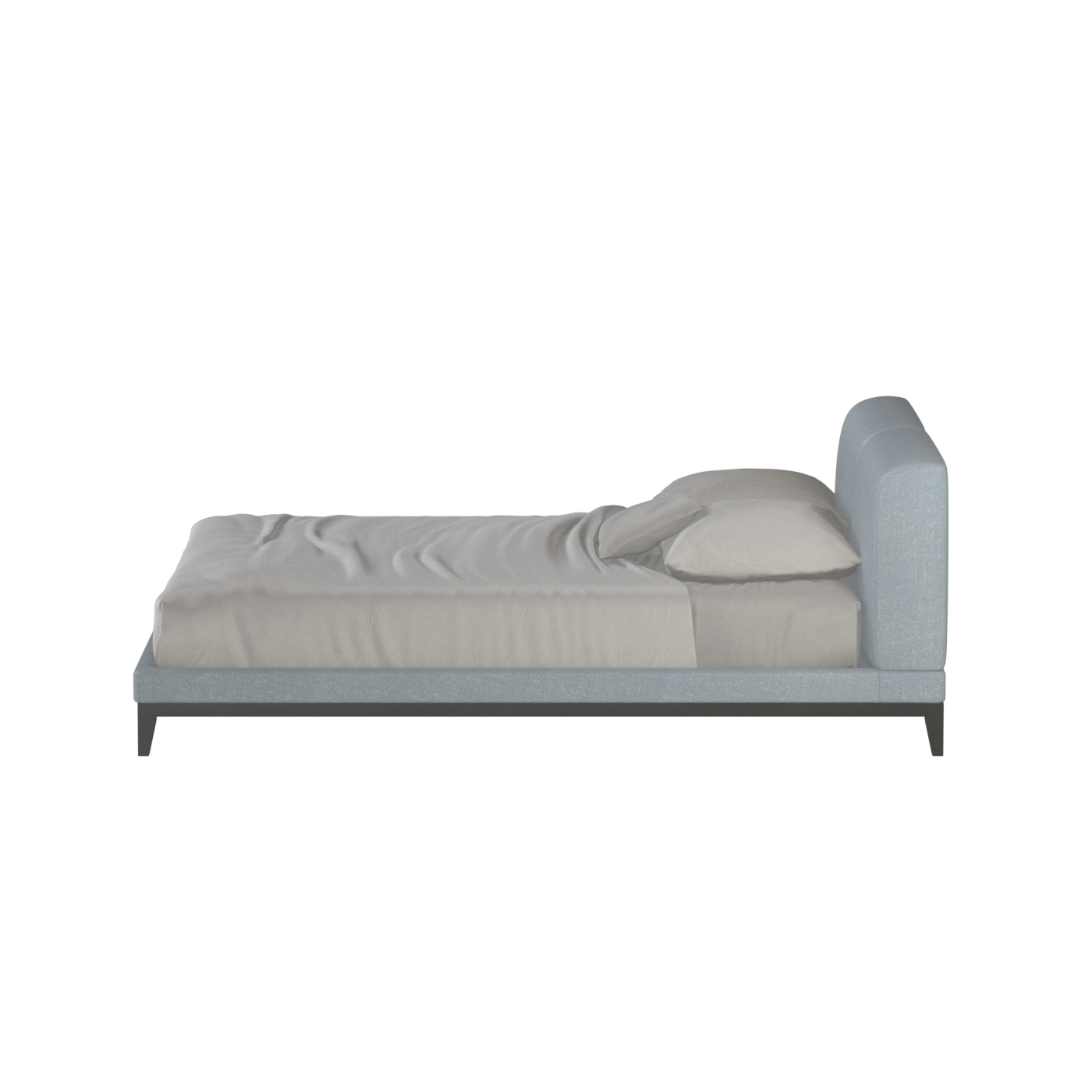 Infinity Upholstered Double Bed with Elegant Headboard