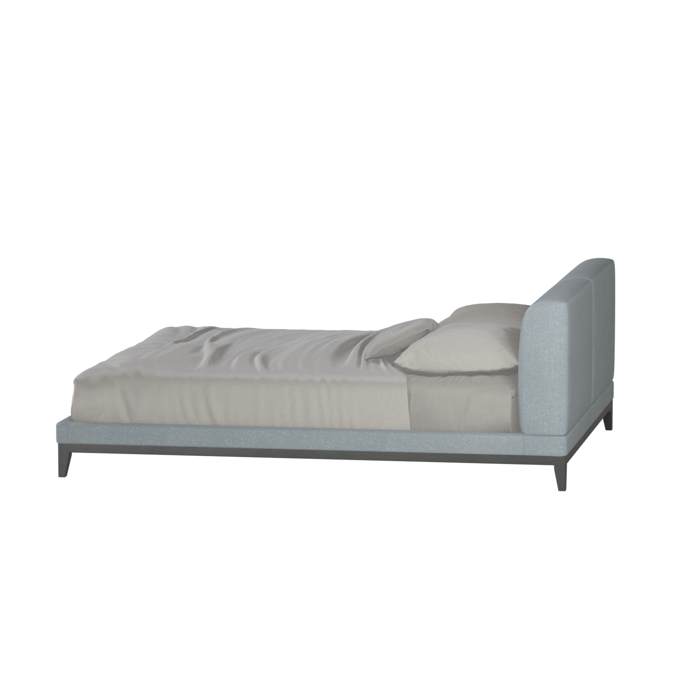 Infinity Upholstered Double Bed with Elegant Headboard