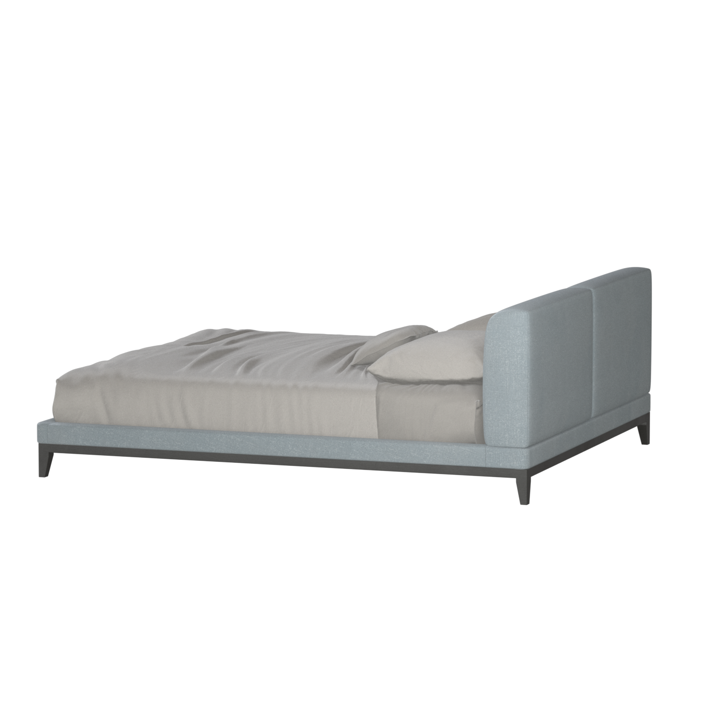 Infinity Upholstered Double Bed with Elegant Headboard
