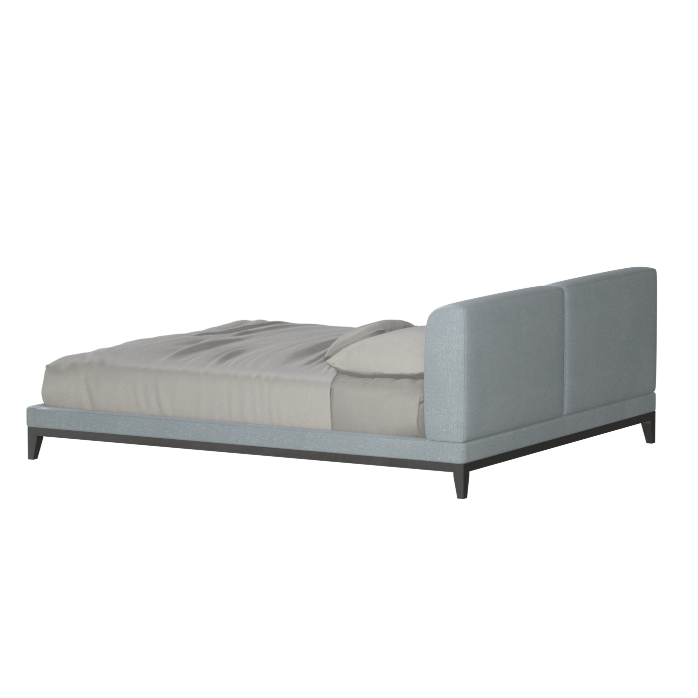 Infinity Upholstered Double Bed with Elegant Headboard