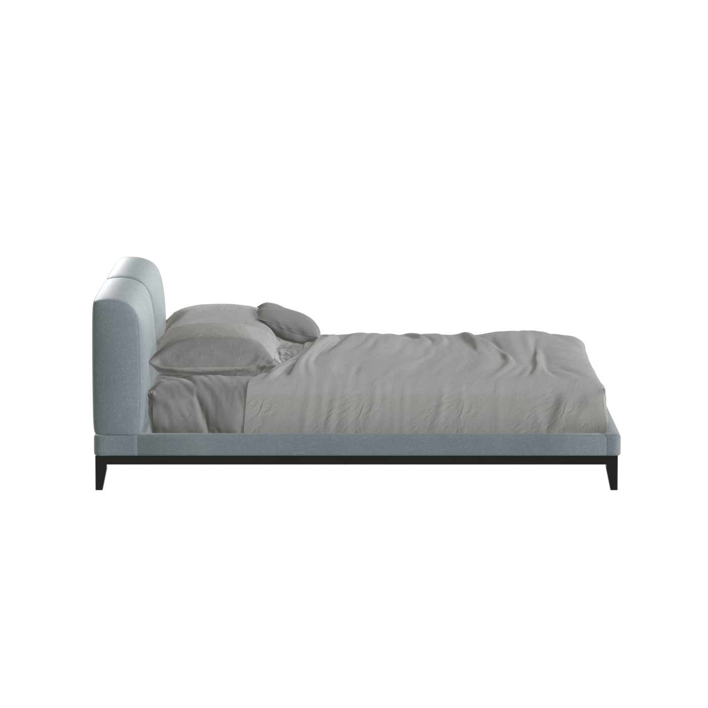 Infinity Upholstered Double Bed with Elegant Headboard