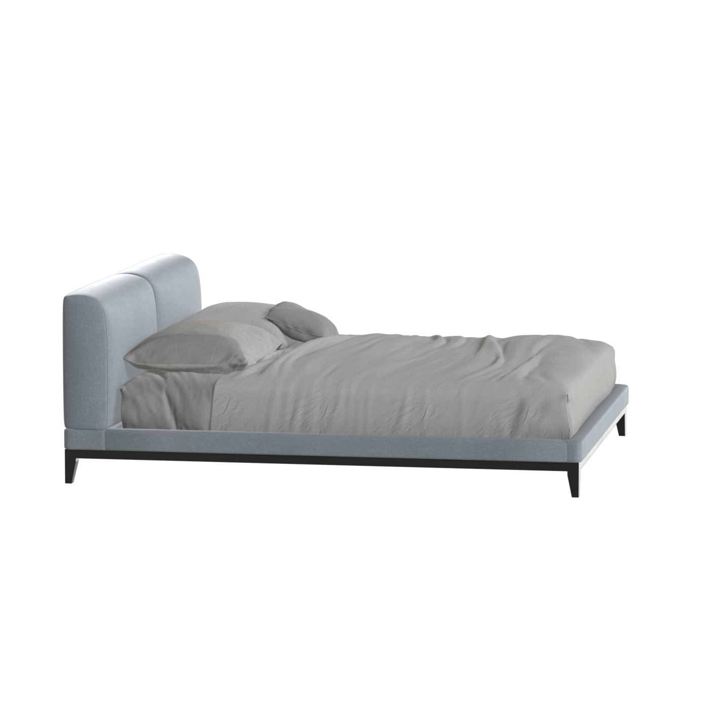 Infinity Upholstered Double Bed with Elegant Headboard