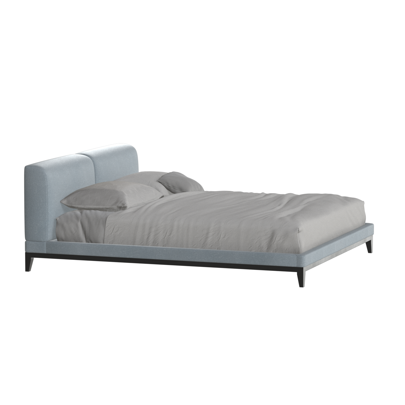 Infinity Upholstered Double Bed with Elegant Headboard