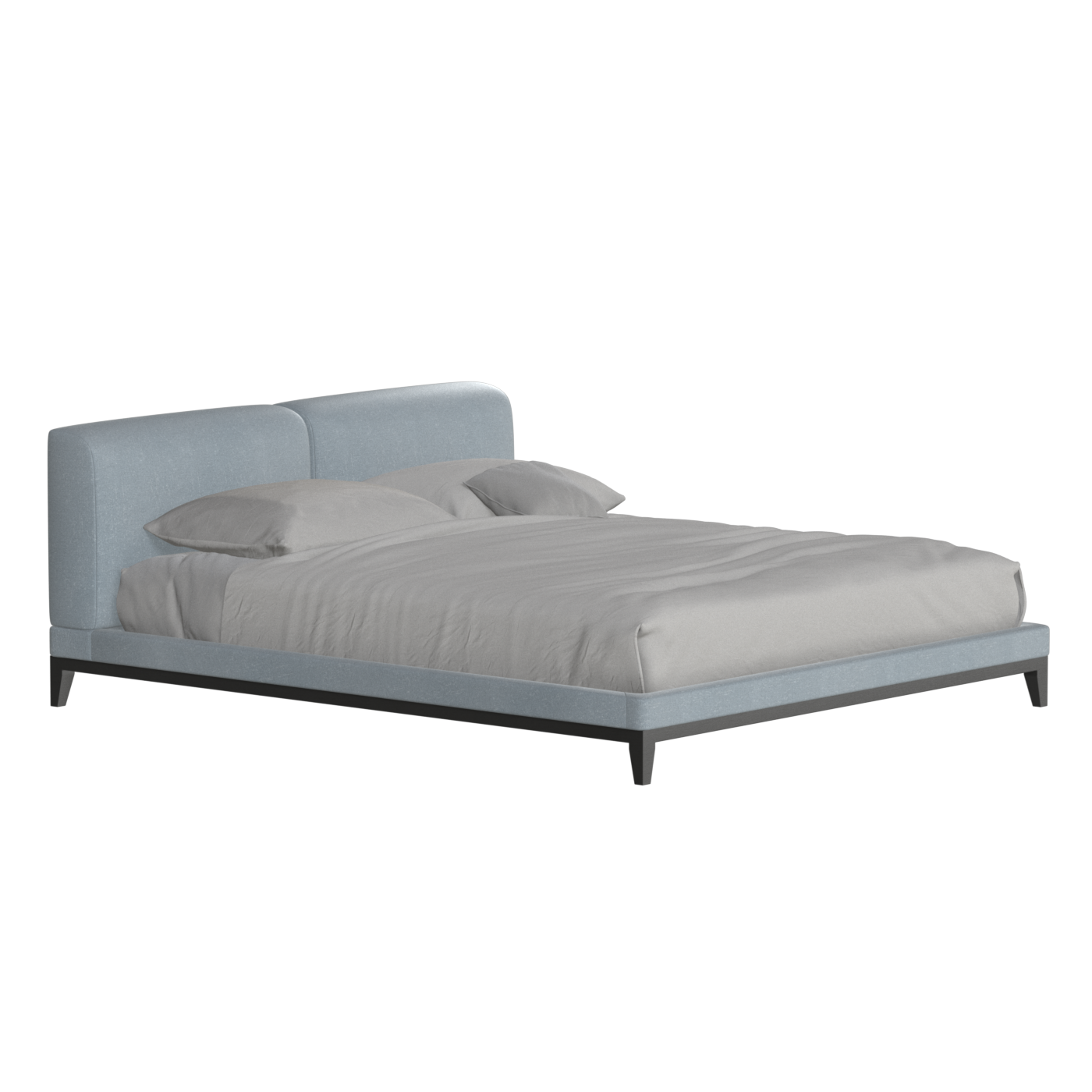 Infinity Upholstered Double Bed with Elegant Headboard